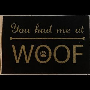 Set of 3 “You had me at Woof” Dog bowl Placemats